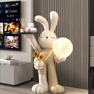 Spaceman Landing Large <strong>Statue</strong> Cartoon Style Luxury Astronaut Lamp Sculpture For Living Room Sofa <strong>Decorative</strong> Artistic Design - Product Image 6