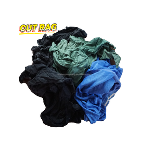 Stracci in cotone 100% senza lanugine, altamente assorbenti acqua e olio, stracci di scarto in maglia, scarti di tessuto in cotone, stracci colorati da t-shirt - Product Image 5