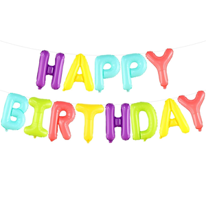 Factory Supplier 16 Inch Happy Birthday Foil <b>Balloon</b> Banner Individual Package Birthday 13pcs Letter <b>Balloon</b> Party <b>Decoration</b> - Product Image 2