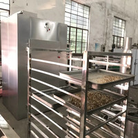 Boîte de séchage de déshydratation de viande de fruits et légumes de 48 plateaux Four industriel de circulation d'air chaud d'économie d'énergie en acier inoxydable