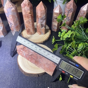 All'ingrosso rosa petalo agata punto naturale di cristallo curativo artigianato scolpito torre di pietra per la decorazione della casa regali - Product Image 4