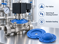 Diaphragme en caoutchouc silicone moulé sur mesure pour l'étanchéité des vannes de régulation