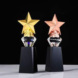 क्रिस्टल के 9 स्टार धातु व्यवसाय उपहार क्रिस्टल ट्रॉफी स्टार क्रिस्टल पुरस्कार - Product Image 6
