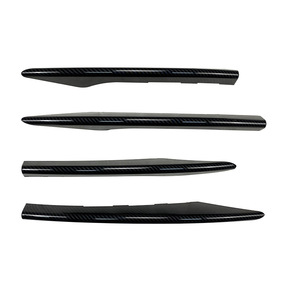 Mercedes-Benz E-Class W213 Front Bumper Canard Body Kit Piano Black Carbon Fiber Texture PP Material - Product Image 2
