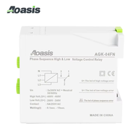 Relais de contrôle de tension du fabricant d'usine AGK-04FN, relais de protection de séquence de phase (3*380V avec fil neutre)