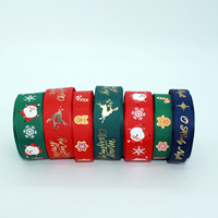 Ruban gros-grain de 1,5 pouce pour décoration de Noël, prix d'usine, ruban personnalisé, ruban imprimé double face avec logo, rouleau de ruban