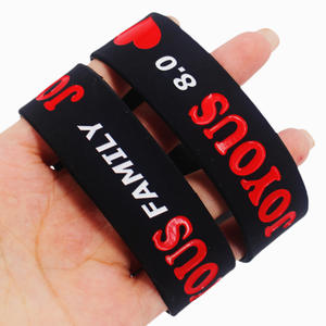 Bracelet en silicone Joyeux Saint-Valentin 8,0 mm, étanche, pour couple, décoration, bracelet rond en caoutchouc - Product Image 3