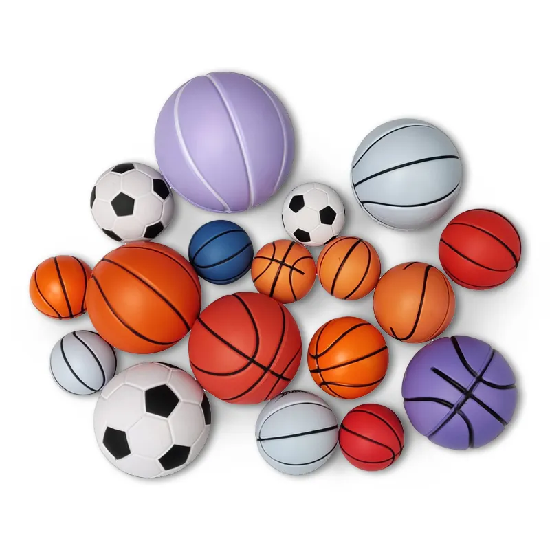 カスタマイズされたロゴサイズPUラバーバウンス弾性おもちゃボールジャンプボールバスケットボールサッカー高弾むボールおもちゃ