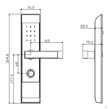 Mechanische Combinatie Deurslot Toetsenbord Wachtwoord Batiment Chateau Meuble Combinatie Digitale Smart Lock