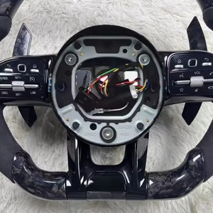 Volant en cuir perforé en fibre de carbone modifié avec LED pour Mercedes Benz AMG <span class=keywords><strong>GT</strong></span> W211 W222 W221 W204 W213 W205 W212 W177 - Product Image 2