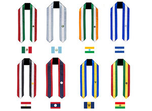 أوشحة/أحزمة تخرج ساتان سادة 100% بوليستر، لحفلات التخرج المدرسية الكلاسيكية، أثواب تخرج للبالغين للجنسين - Product Image 6