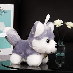 Decoración para el hogar suave colgante gris Retriever perro <span class=keywords><strong>de</strong></span> peluche Animal <span class=keywords><strong>de</strong></span> juguete 12 pulgadas <span class=keywords><strong>de</strong></span> pie Siberian <span class=keywords><strong>Husky</strong></span> <span class=keywords><strong>cachorro</strong></span> forma perro Animal <span class=keywords><strong>de</strong></span> peluche - Product Image 3