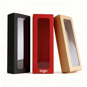 Factory Direct Customizable Slim <b>Paper</b> Box With Clear Window Multi-color Ideal for Dessert & Jewelry Packaging - Product Image 2