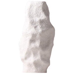 Vaso in ceramica di pietra bianca elegante nuovo stile cinese concavo - Product Image 1