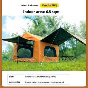 6.5 ㎡   <span class=keywords><strong>Tente</strong></span> de camping gonflable 4-6 personnes, installation rapide, <span class=keywords><strong>tente</strong></span> pneumatique avec véranda, imperméable, coupe-vent, <span class=keywords><strong>tente</strong></span> gonflable pour la randonnée et le camping - Product Image 4