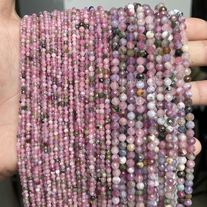 แฟชั่นพลอยผสมทัวร์มาลีน AAA สำหรับทำสร้อยคอ DIY ทำเครื่องประดับ2mm 3mm 4mm ยาว38cm 15" - Product Image 5