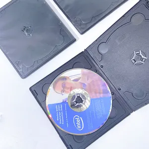 2022 블랙 CD 상자 삽입 커버 웨딩 CD 상자 삽입 하드 플라스틱 VCD 상자