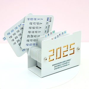 Custom 2025 Office Desktop 365-Day Metal Calendar Promotional Printing Calendar
