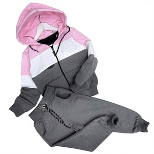 Vêtements coordonnés délavés style vintage, col rond, coupe décontractée, bas élastique, qualité supérieure, directement de l'usine - Product Image 1