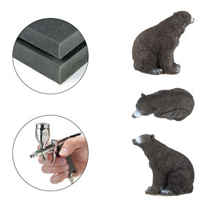 Tiro con arco 3D Animal caza objetivo PU espuma oso con núcleo reemplazable estacas de tierra para tiro al aire libre práctica objetivo señuelo - Product Image 5