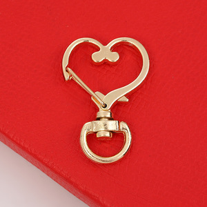 Porte-clés en alliage de Zinc en forme de cœur, 24mm x 34mm - Product Image 2