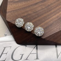 Kancing Logam Emas Berkualitas Tinggi 10mm Model Bunga Kecil dengan Tangkai, Pengganti untuk Pakaian Wanita, Kancing Ramah Lingkungan untuk Kemeja