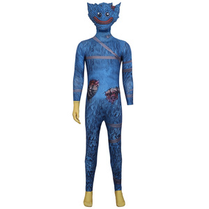 Costume de cosplay Poppy Playtime Huggy Wuggy, combinaison bleue intégrale, pour Halloween, jeux de rôle, anime - Product Image 1