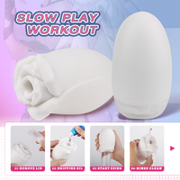 Masturbateur masculin en forme de rose, vente chaude, tasse manuelle, machine automatique pour homme, outil en TPE, fonction manuelle, jouet sexuel pour hommes