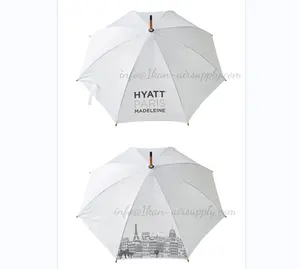 Hotelkamer Paraplu Portier Paraplu Witte Kleur Aangepast Logo En Patroon