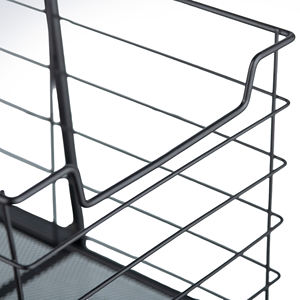 Panier de rangement étagé en fer forgé moderne et écologique à tiroir coulissant pour la maison et la salle de bain, aucun assemblage requis - Product Image 6