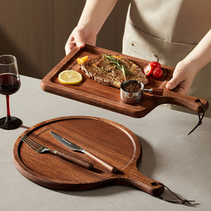 Bandeja de Madera de Ébano He <span class=keywords><strong>Dou</strong></span> c, Plato para Servir Cena, Pan, Pizza, Carne, Modelo Zhejiang CX240412b - Product Image 1