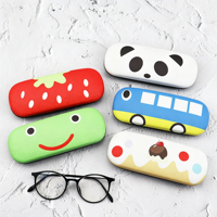 Étui à lunettes rigide mignon motif dessin animé, boîte de protection portable pour lunettes avec design Panda, Fraise, Grenouille pour Enfants, Filles et Femmes