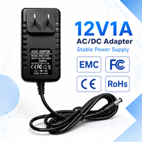 Adaptateur secteur 12V 1A 12W à brancher pour CCTV et PC, alimentation pour bande LED