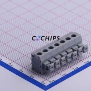 KF235-5.0-7P Spring Terminal Block Through hole Component (THT),P=5mm Connector 5mm 7P 7 10A - Product Image 1
