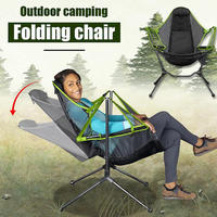 Chaise pliable d'extérieur chaise de plage balançoire de jardin avec oreiller pour camping pêche chaise portable ultralégère