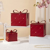 Boîte carrée étoiles scintillantes de taille moyenne - Boîte à bonbons à couvercle rabattable - Boîte cadeau souvenir - Boîte cadeau de Noël