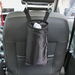 Bolsa de Basura para Asiento Trasero de Coche, 420D Poliéster Negro, Colgante, Impermeable, Personalizable, para Uso en el Interior del Coche - Product Image 6