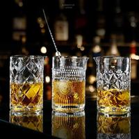 Verre à whisky transparent de qualité supérieure, nouveau design, motif tournesol en relief, avec bec verseur