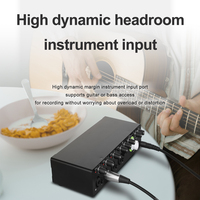 Meistverkaufte MD44 Soundkarte 4 Eingänge und 2 Ausgänge 24Bit 192kHz USB-Soundkarte Audio-Interface für Studio-Liveaufnahmen