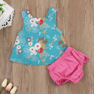 Verano bebé niña conjuntos de ropa lindo bebé niña ropa chaleco camiseta Top + <span class=keywords><strong>Tutu</strong></span> pantalones cortos conjunto - Product Image 4