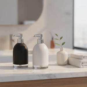 FUSMLI Moderner Umweltfreundlicher Berührungsloser 320ml Badezimmer-Seifenspender Automatische Intelligente Sensorpumpe für den Haushalt Batteriebetrieben - Product Image 1