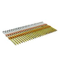 21 degrés 3x0.131 pouces bande en plastique tête ronde anneau lisse tige chaud plongé galvanisé collés clous d'encadrement
