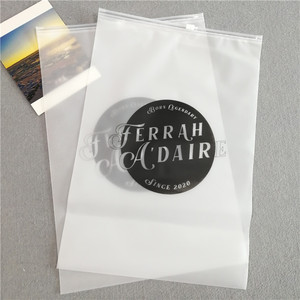 Custom Plastic bags clothing EVA zipper packing bag frosted zip bag plastic for Garments
