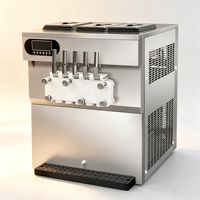 Aangepaste nieuwe soft serve ijsmachine met drie spuitmonden