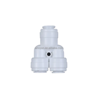 RO Y Type 3/8 pouces tube OD eau bidirectionnelle connexion rapide raccords de Tube en plastique blanc Push Connect filtres à eau en plastique