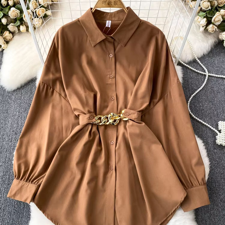 Fashion Belt Tops For Women Womens Fashion Satin V Neck Belt Slim