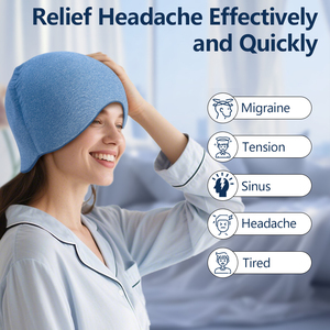 Ultra Flexible Cooling <b>Head</b> Cap One Size Fits Most Super Stretchable Skin Friendly Fabric for Hot Cold Therapy Pain Relief - Product Image 5