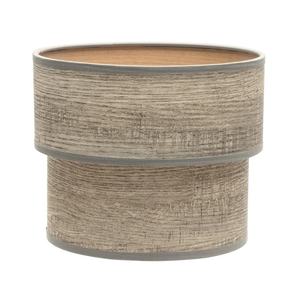 โคมไฟตั้งโต๊ะไม้สีเทา ขนาด 18x16x16 ซม. เหมาะสำหรับการตกแต่งและให้แสงสว่างในพื้นที่ภายในอาคาร - Product Image 1