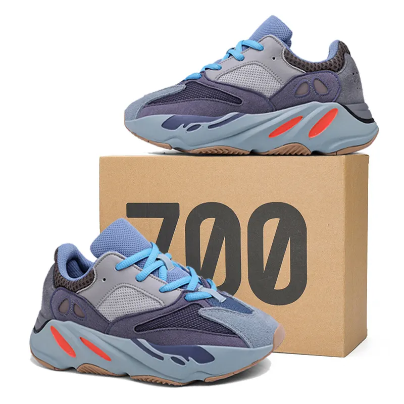 Original High Quality Kids Yeezy Shoes 700 V2 Genuine Leather Children Casual Sports Shoes