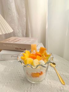 Glass <b>Cup</b> Dessert Scented Candle Simulation Fruit Yogurt Ice Cream Soy Wax Decor Gift - Product Image 4